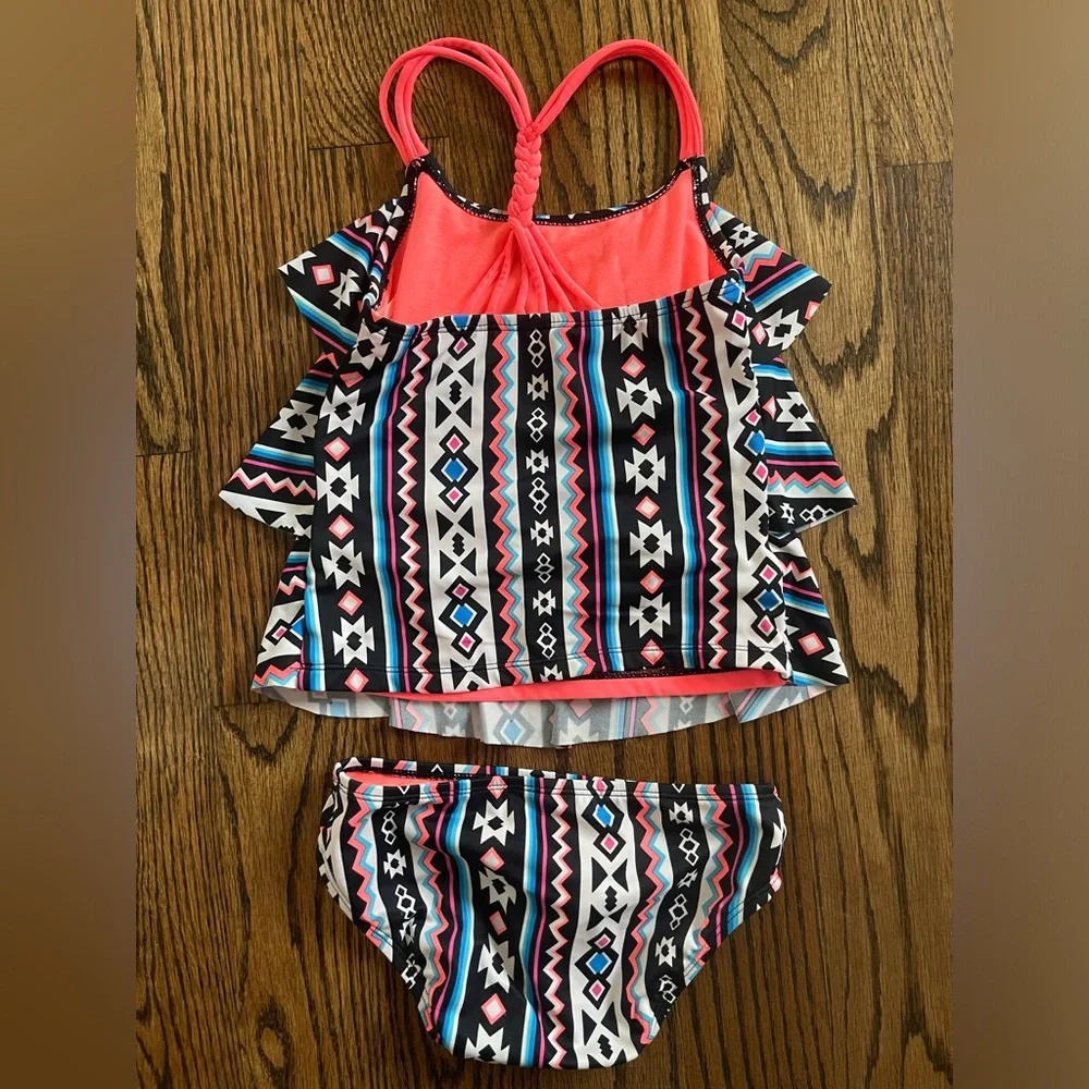 Justice two piece swimsuit ruffle bathing suit 7